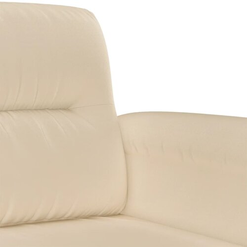  2-dijelni set sofa s jastucima krem od mikrovlakana Krema Slike
