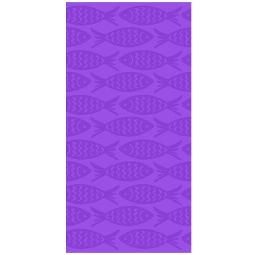 B.E.S. Vijolična bombažna brisača za na plažo 70x140 cm Fishes – Cene