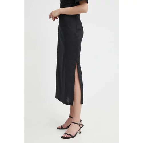 Sisley Lanena suknja boja: crna, maxi, širi se prema dolje