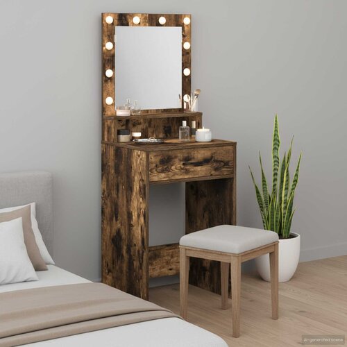  Toaletni stol Dimljeni hrast 50 x 41 x 135 cm Konstruirano drvo Cijene