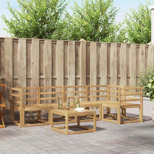  Set vanjskih sofa 6 pcs Bijela Čvrsto drvo akacije Cene