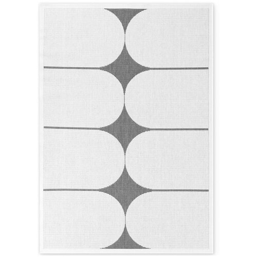 NORTHRUGS Crno-bijeli unutarnji i vanjski tepih 200x290 cm Duet Bowen – Cijene