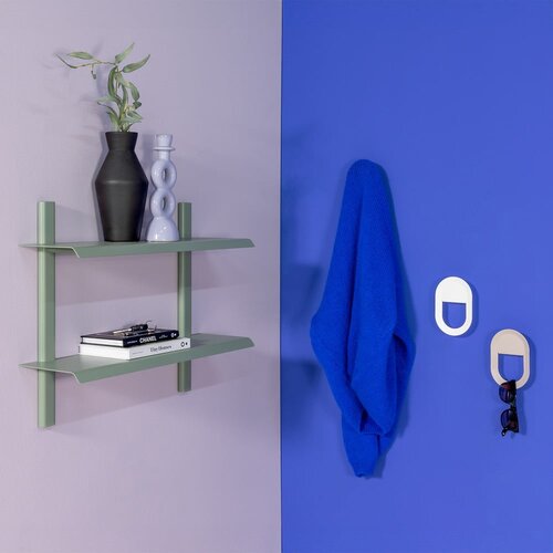Spinder Design Zelena/siva metalna polica s vi&amp;scaron;e razina 60 cm Hola &amp;ndash; Slike