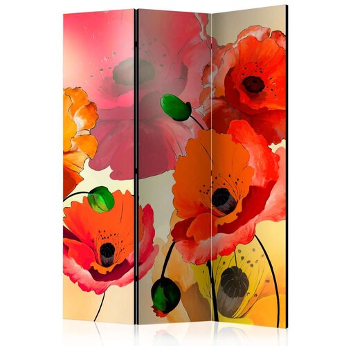  Paravan u 3 dijela - Velvet poppies [Room Dividers] 135x172 Slike