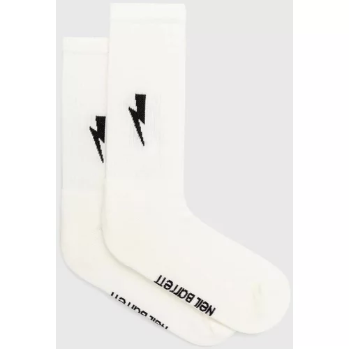 Neil Barrett Čarape Bolt Cotton Skate Socks za muškarce, boja: bijela, MY77116A-Y9400-526N