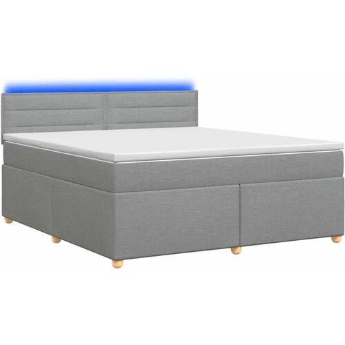  Boxspring krevet s madracem Svjetlosiva 160 x 200 cm Tkanina - Svjetlosiva 160 x 200 cm Dizajn linija Slike