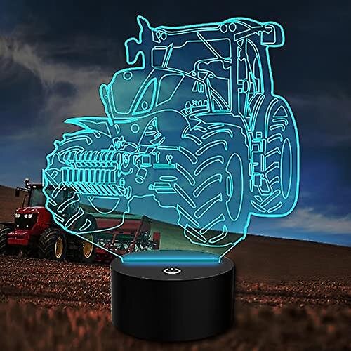 Dardanar Attoe 3d Illusion Light Tractor LED nočna lučka, namizna svetilka za otroško spalnico, 7 barv utripajoča namizna svetilka USB na dotik za otroke, boži, (21199873) Cene