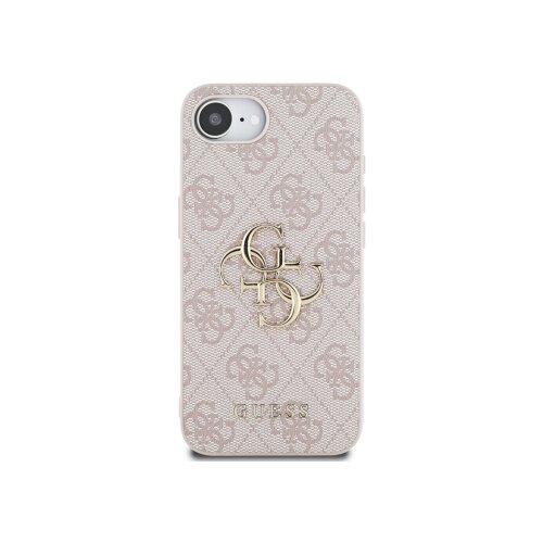 Guess GUHCPSE44GMGPI silikonski ovitek za iPhone 16e - roza z zlatim logom Slike