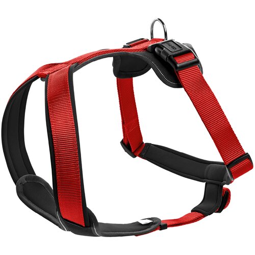 Hunter oprsnica za pse neopren m 58-72 cm najlon crvena/crna Cene