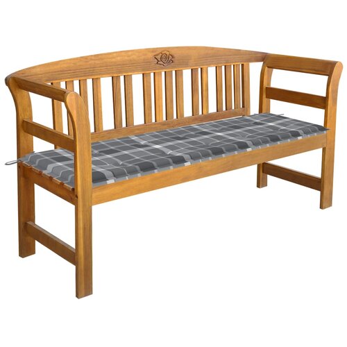 The Living Store Vrtna klop z blazino 157 cm trden akacijev les - Vrtna Klop, (21469447) Slike