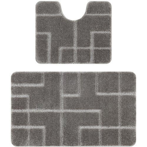 RugsX Preproge Dvodelni kopalniški set preproga SUPREME LINES, l 60x100 cm Siva Cene