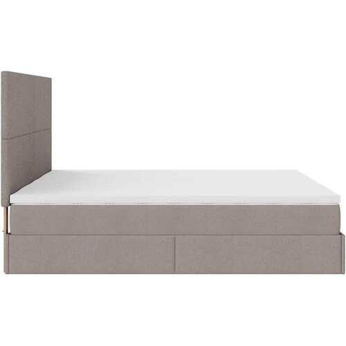  Ottoman krevet s madracima, taupe 160x200 cm, tkanina Slike
