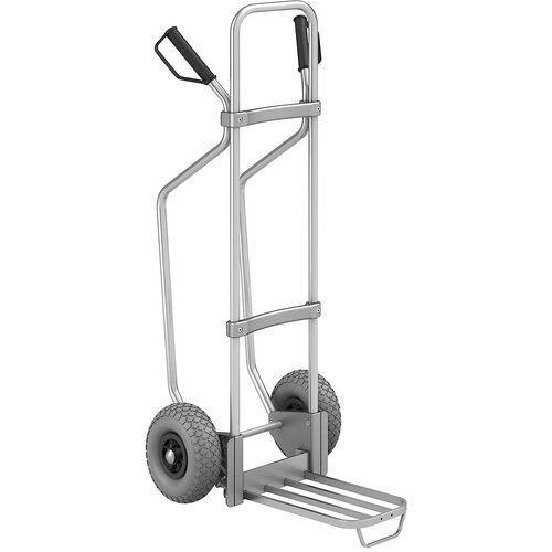 eurokraft pro aluminijast voziček za prevoz vreč, z drsnimi sanmi, nakladalna površina za pakete šxg 430 x 250 mm, aluminij, z ročajem, pu-kolesa Cene