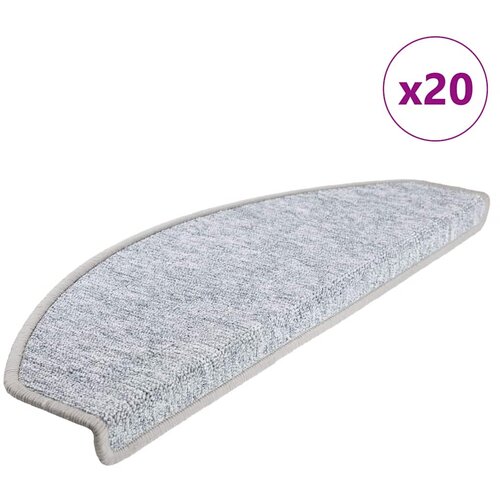  Prostirke za stepenice 20 kom 65x24x4 cm svijetlo sive poluokrugle velike Cene