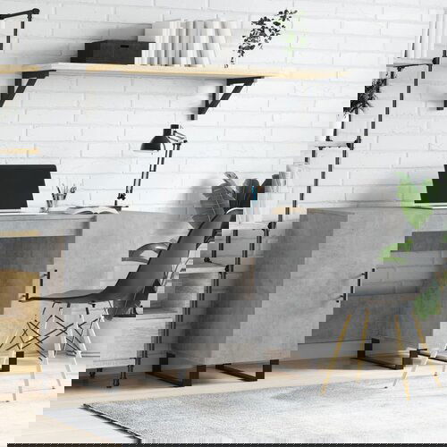 vidaXL Radni stol boja betona 140 x 50 x 75 cm od konstruiranog drva Cijene