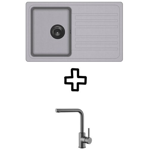 Aquasanita Set Notus SQ101AW + Zora PVD Alumetallic/Grafit Slike