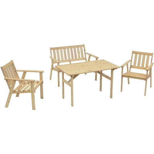 Gardenson Vrtni Set Sylt, 4-Delno, Masivno Slike