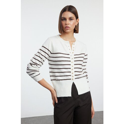 Trendyol Ecru Soft Texture Crew Neck Knitwear Cardigan Cijene