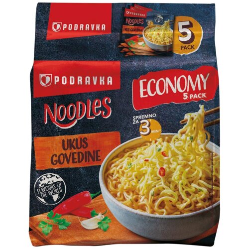 Podravka nudle govedina fini-mini 5x75g Slike