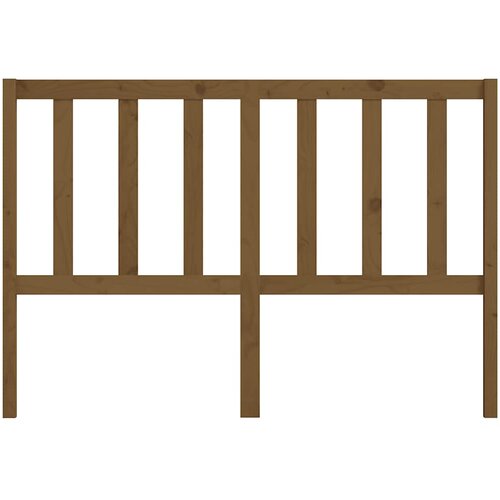  Uzglavlje za krevet boja meda 156 x 4 x 100 cm masivna borovina Slike