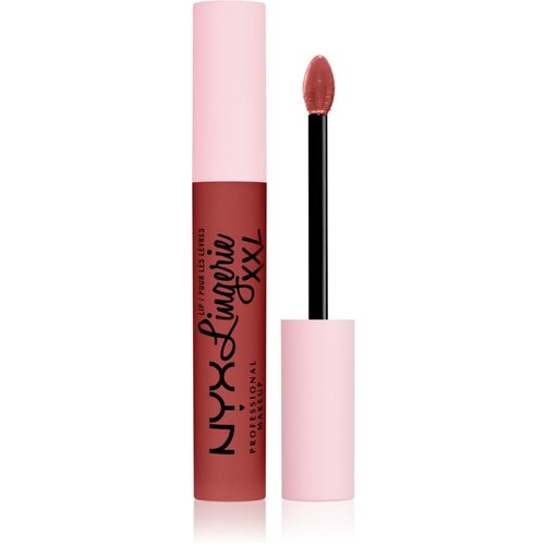 NYX Professional Makeup Lip Lingerie XXL &amp;scaron;minka z mat učinkom tekoče rdečilo za ustnice &amp;scaron;minka 4 ml odtenek 04 Flaunt It za ženske Slike
