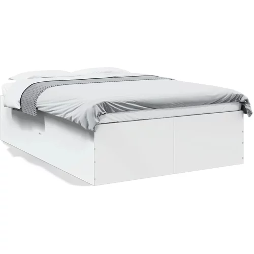 vidaXL Okvir za krevet bijeli 135x190 cm konstruirano drvo