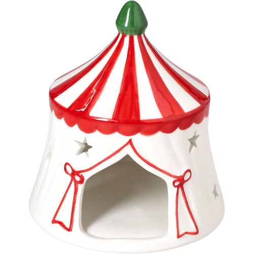 Tognana Svećnjak Christmas Mistletoe Festival, U obliku kuće, 13 cm, Beli Cene