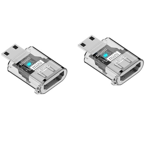 INF USB-C v HDTV ženski adapter (2 kosa) &amp;ndash; 8K@60Hz HDMI 2.1, HDR 12-bit Transparent, (5000326808) Slike