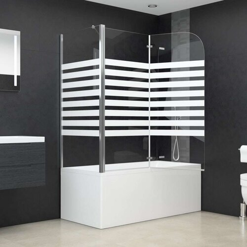 VidaXL tu&amp;scaron;-kabina od kaljenog stakla 120 x 68 x 130 cm prugasta Slike