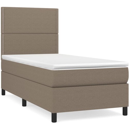 Maison Chic Box spring postelja - Vzmetna postelja z vzmetnico taupe 90x190 cm blago SL19113, (21885348) Cene