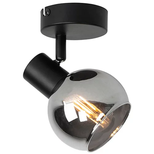 QAZQA Smart spot črna z dimnim steklom vključno z WiFi P45 - Vidro