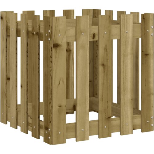 Maison Chic Vrtno korito - Greda - Cvetlični Lonec z ograjico 50x50x50 cm impregnirana borovina, (21788509) Cene