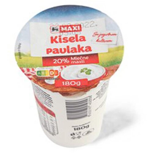 Maxi Kisela pavlaka 20%mm 180g Cene