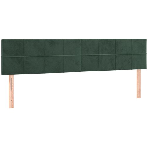 Maison Chic Posteljno vzglavje - Vzglavna omarica 2 kosa temno zeleno 90x5x78/88 cm žamet, (22078260) Cene