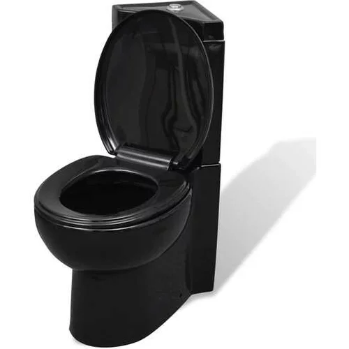  Keramična Kotna WC Školjka Črne Barve