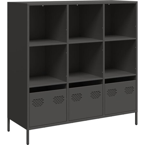 Maison Chic Visoka omara - Komoda - Predalnik črna 101,5x39x103,5 cm jeklo, (21716980) Slike