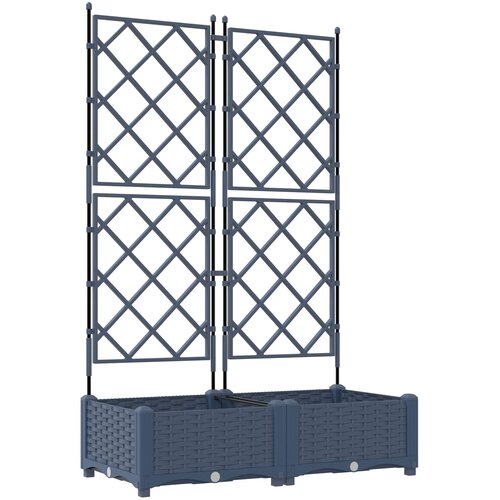  Vrtna saksija 2 kom. Siva 80 x 40 x 125,5 cm PP Slike