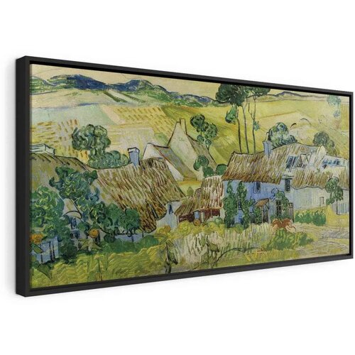  Slika - Vincent Van Gogh &ndash; Farms near Auvers 60x30 U crnom drvenom okviru Cijene