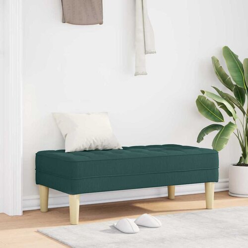  Klupa s jastukom Tamnozelena 113 x 57 x 39 cm tkanina Cene