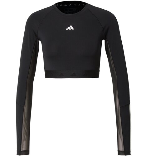 Adidas Tehnička sportska majica &amp;#039;Hyperglam&amp;#039; crna / bijela Slike