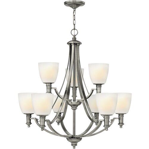Elstead Lighting Elstead Truman 9-kraki lestenec, antični nikelj, E27, (22099798) Slike
