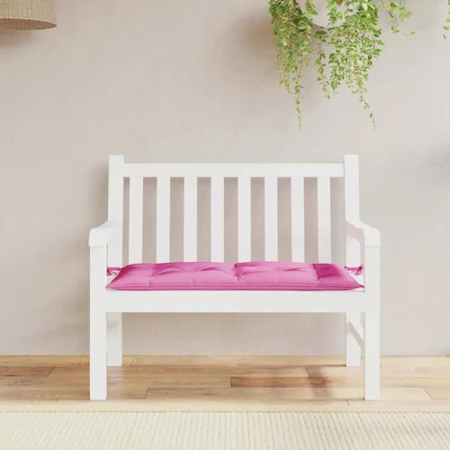 Jastuk za vrtnu klupu ružičasti 110 x 50 x 7 cm od tkanine