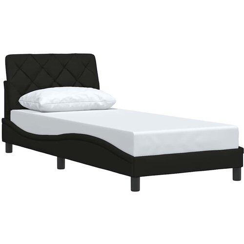  Okvir za krevet bez madraca crni 90x200cm od tkanine Slike
