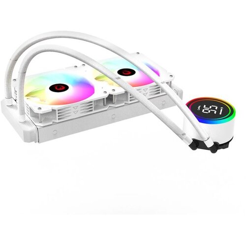 CPU hladnjak AIO Liquid RAMPAGE HELIOS C15 White 12cm Fan Temperature Display Intel LGA1700/AMD AM5 ARGB 240mm Liquid Cooling CP Cijene