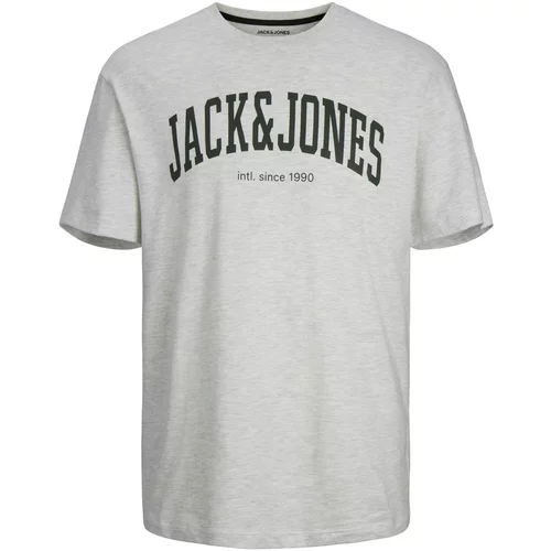 Jack & Jones Majica 'Josh' crna / bijela melange