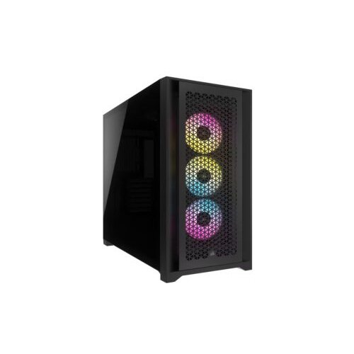 Corsair iCUE 5000D RGB AIRFLOWTempered Glass, Mid-Tower CaseBlack, 3x AF120 RGB ELITE Fans Cijene