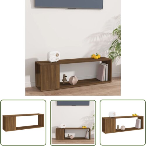 The Living Store TV omarica rjavi hrast 100x24x32 cm konstruiran les - TV Omarica, (21738386) Slike