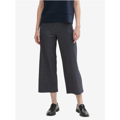 Tom Tailor Blue-gray women's checkered trousers - Women's Cene