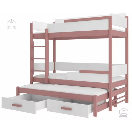 ADRK Furniture Pograd Queen - 90x200 cm - roz/bel