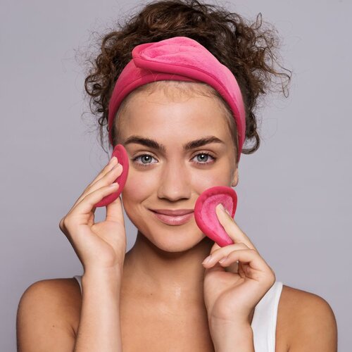Notino Spa Collection Make-up removal set komplet za odstranjevanje ličil iz mikrovlaken Pink Slike